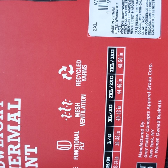 Wrangler Mens 2XL Long Underwear Thermal Top & Pants - Picture 9 of 11